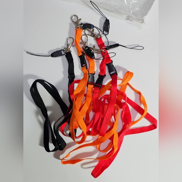 ❤️‍🔥$4~ NEW! x5 22" Polyester Neck Lanyards With J-Hooks & Buckles - Picture 8 of 8